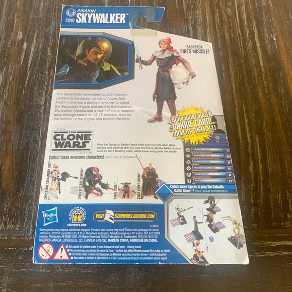 Star Wars The Clone Wars CW07 Anakin Skywalker Action Figure Hasbro New - Picture 3 of 5